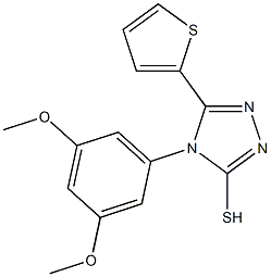 4-(3,5-dimethoxyphenyl)-5-(thiophen-2-yl)-4H-1,2,4-triazole-3-thiol Struktur