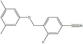 4-(3,5-dimethylphenoxymethyl)-3-fluorobenzonitrile Struktur