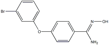 4-(3-bromophenoxy)-N'-hydroxybenzene-1-carboximidamide Struktur