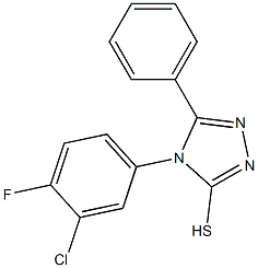 4-(3-chloro-4-fluorophenyl)-5-phenyl-4H-1,2,4-triazole-3-thiol Struktur