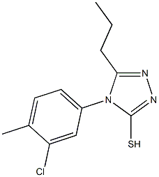 4-(3-chloro-4-methylphenyl)-5-propyl-4H-1,2,4-triazole-3-thiol Struktur