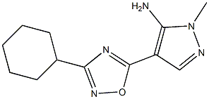 4-(3-cyclohexyl-1,2,4-oxadiazol-5-yl)-1-methyl-1H-pyrazol-5-amine Struktur