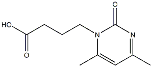 4-(4,6-dimethyl-2-oxo-1,2-dihydropyrimidin-1-yl)butanoic acid Struktur