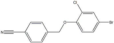 4-(4-bromo-2-chlorophenoxymethyl)benzonitrile Struktur