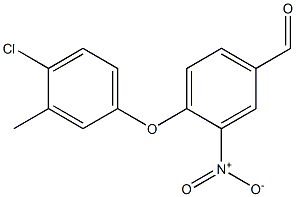 4-(4-chloro-3-methylphenoxy)-3-nitrobenzaldehyde Struktur