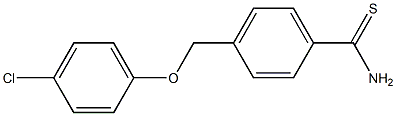 4-(4-chlorophenoxymethyl)benzene-1-carbothioamide Struktur