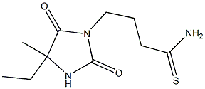 4-(4-ethyl-4-methyl-2,5-dioxoimidazolidin-1-yl)butanethioamide Struktur