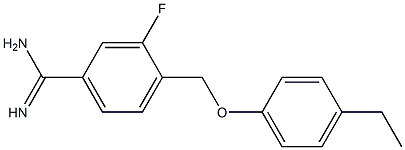 4-(4-ethylphenoxymethyl)-3-fluorobenzene-1-carboximidamide Struktur