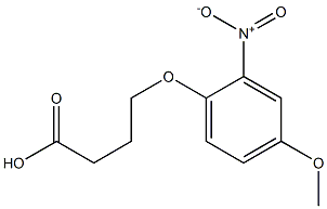 4-(4-methoxy-2-nitrophenoxy)butanoic acid Struktur