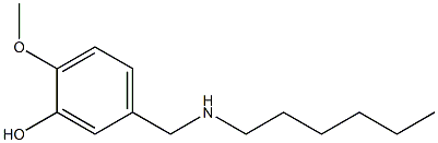 5-[(hexylamino)methyl]-2-methoxyphenol Struktur