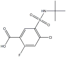 5-[(tert-butylamino)sulfonyl]-4-chloro-2-fluorobenzoic acid Struktur