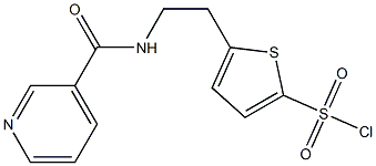 5-[2-(pyridin-3-ylformamido)ethyl]thiophene-2-sulfonyl chloride Struktur