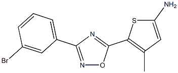 5-[3-(3-bromophenyl)-1,2,4-oxadiazol-5-yl]-4-methylthiophen-2-amine Struktur