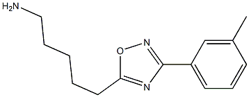 5-[3-(3-methylphenyl)-1,2,4-oxadiazol-5-yl]pentan-1-amine Struktur