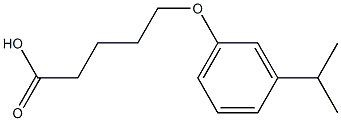 5-[3-(propan-2-yl)phenoxy]pentanoic acid Struktur