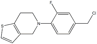 5-[4-(chloromethyl)-2-fluorophenyl]-4H,5H,6H,7H-thieno[3,2-c]pyridine Struktur