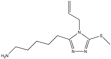 5-[4-allyl-5-(methylthio)-4H-1,2,4-triazol-3-yl]pentan-1-amine Struktur