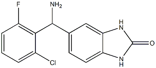 5-[amino(2-chloro-6-fluorophenyl)methyl]-2,3-dihydro-1H-1,3-benzodiazol-2-one Struktur