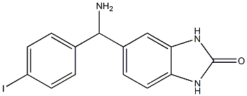 5-[amino(4-iodophenyl)methyl]-2,3-dihydro-1H-1,3-benzodiazol-2-one Struktur