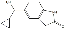 5-[amino(cyclopropyl)methyl]-2,3-dihydro-1H-indol-2-one Struktur