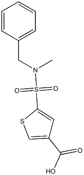 5-[benzyl(methyl)sulfamoyl]thiophene-3-carboxylic acid Struktur