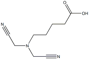 5-[bis(cyanomethyl)amino]pentanoic acid Struktur