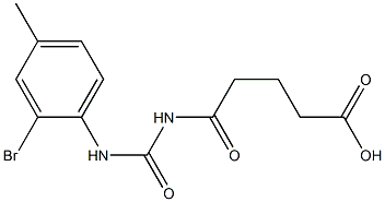 5-{[(2-bromo-4-methylphenyl)carbamoyl]amino}-5-oxopentanoic acid Struktur