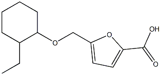 5-{[(2-ethylcyclohexyl)oxy]methyl}furan-2-carboxylic acid Struktur