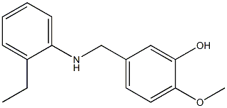 5-{[(2-ethylphenyl)amino]methyl}-2-methoxyphenol Struktur