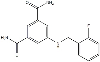 5-{[(2-fluorophenyl)methyl]amino}benzene-1,3-dicarboxamide Struktur