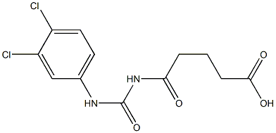 5-{[(3,4-dichlorophenyl)carbamoyl]amino}-5-oxopentanoic acid Struktur