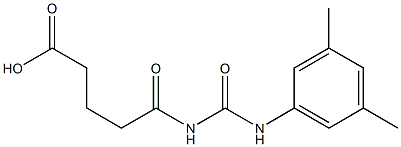 5-{[(3,5-dimethylphenyl)carbamoyl]amino}-5-oxopentanoic acid Struktur