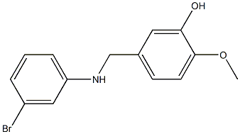 5-{[(3-bromophenyl)amino]methyl}-2-methoxyphenol Struktur