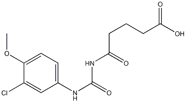 5-{[(3-chloro-4-methoxyphenyl)carbamoyl]amino}-5-oxopentanoic acid Struktur