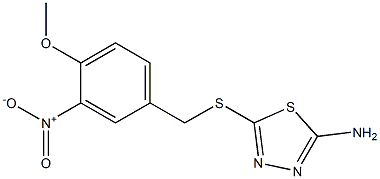 5-{[(4-methoxy-3-nitrophenyl)methyl]sulfanyl}-1,3,4-thiadiazol-2-amine Struktur