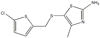 5-{[(5-chlorothien-2-yl)methyl]thio}-4-methyl-1,3-thiazol-2-amine Struktur