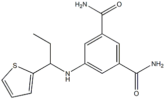 5-{[1-(thiophen-2-yl)propyl]amino}benzene-1,3-dicarboxamide Struktur