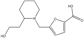 5-{[2-(2-hydroxyethyl)piperidin-1-yl]methyl}furan-2-carboxylic acid Struktur