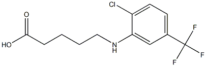 5-{[2-chloro-5-(trifluoromethyl)phenyl]amino}pentanoic acid Struktur