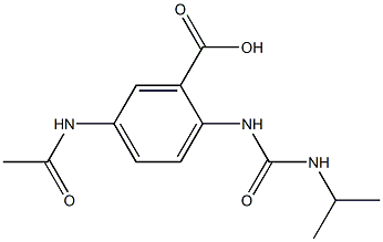 5-acetamido-2-[(propan-2-ylcarbamoyl)amino]benzoic acid Struktur