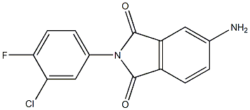 5-amino-2-(3-chloro-4-fluorophenyl)-2,3-dihydro-1H-isoindole-1,3-dione Struktur