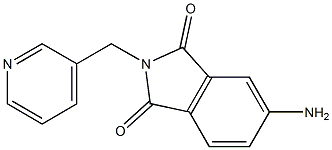 5-amino-2-(pyridin-3-ylmethyl)-2,3-dihydro-1H-isoindole-1,3-dione Struktur