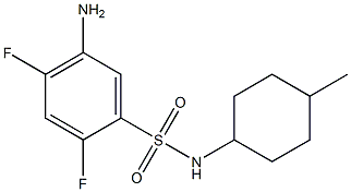 5-amino-2,4-difluoro-N-(4-methylcyclohexyl)benzene-1-sulfonamide Struktur