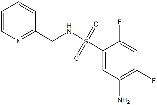 5-amino-2,4-difluoro-N-(pyridin-2-ylmethyl)benzene-1-sulfonamide Struktur