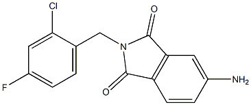 5-amino-2-[(2-chloro-4-fluorophenyl)methyl]-2,3-dihydro-1H-isoindole-1,3-dione Struktur