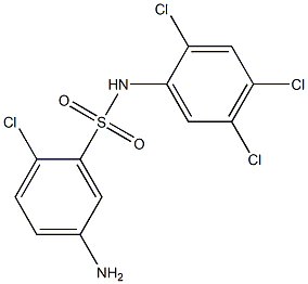 5-amino-2-chloro-N-(2,4,5-trichlorophenyl)benzene-1-sulfonamide Struktur