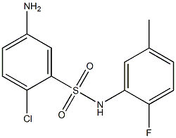 5-amino-2-chloro-N-(2-fluoro-5-methylphenyl)benzene-1-sulfonamide Struktur