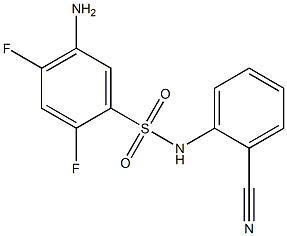 5-amino-N-(2-cyanophenyl)-2,4-difluorobenzene-1-sulfonamide Struktur