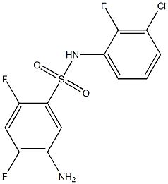 5-amino-N-(3-chloro-2-fluorophenyl)-2,4-difluorobenzene-1-sulfonamide Struktur