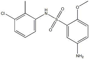 5-amino-N-(3-chloro-2-methylphenyl)-2-methoxybenzene-1-sulfonamide Struktur